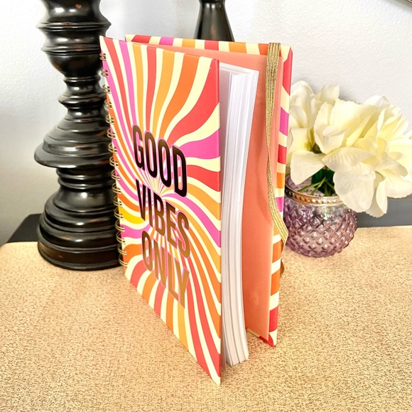 NWT GOOD VIBES ONLY Hardcover Notebook Journal/ 2 Pk Notepads Stationery Bundle - Picture 2 of 9